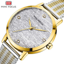 Load image into Gallery viewer, New Women Fashion Watches Luxury Quartz Waterproof Wrist Watch Gold Stainless Steel Mesh Elegant Design For Women