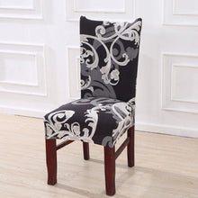 Load image into Gallery viewer, Printed Polyester Fabric Chair Cover Washable Chair Covers Seat Slipcovers Stretch Dining Seat Case For Home Stretch Removable Washable Dining Room Chair Protector Slipcovers/Home Decor Dining Room Seat Cover Multiple Styles
