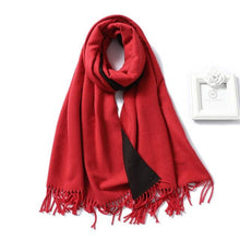 Load image into Gallery viewer, New Fashion Winter Soft Thick Warm Colorful Cashmere Scarf Elegant Escharpe Shawls Scarf Shawls Wraps Lightweight Lady Solid Scarves Fashion Tassels Blanket For Women