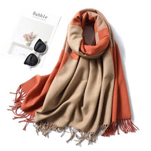 Load image into Gallery viewer, New Fashion Winter Soft Thick Warm Colorful Cashmere Scarf Elegant Escharpe Shawls Scarf Shawls Wraps Lightweight Lady Solid Scarves Fashion Tassels Blanket For Women