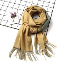 Load image into Gallery viewer, Fashion Winter Solid Soft Scarf Cashmere Lightweight Scarves Shawls Cashmere Escharpe Scarfs Lightweight Shawls Hijabs Shawls Escharpe Elegant Wrap Blanket Bandana Tassel For Lady