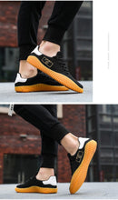 Load image into Gallery viewer, Men's Black Sneakers Mesh Breathable Shoes Male Fashion Black Athletic Footwear Flat Casual Walking Shoes Breathable Casual Shoes Couple Fashion Lace Up Mens Sneakers