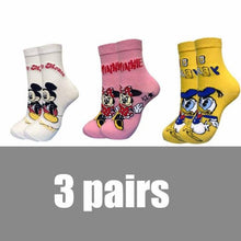 Load image into Gallery viewer, 5 pairs Summer Socks Female Cartoon Animal Bear Mouse Socks Cute Funny Invisible Cotton Ankle Socks For Women