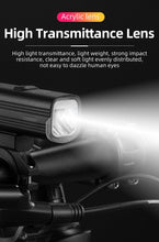 Load image into Gallery viewer, Bike Light Front Lamp USB Rechargeable LED 4800mAh Bicycle Light Waterproof Bicycle Light Set USB Rechargeable Super Bright Bike Headlight For Night Riding Bracket 1000LM