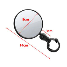 Load image into Gallery viewer, Bicycle Rearview Mirror Universal Handlebar Rearview Mirror 360 degree Rotate Rear View For Bike Bicycle Cycling Accessories Bicycle Rear Adjustable Rearview Mirror 360° Rotatable Rear-View Mirrors Handlebar Mounted Glass Mirror Universal Rearview