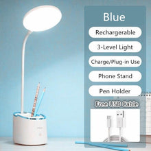 Load image into Gallery viewer, Rechargeable Table Lamp Storage Pen Holder Lamps Table 18 PCS LED Touch Table Lamp USB Hose Phone Stand Student Desk Lamp Decorative Table Lamp Cute Study Lamps for Bedroom Décor