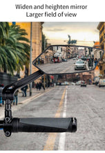 Load image into Gallery viewer, Bicycle Handlebar Rear View Mirror Bike Cycling Wide Range Back Sight Reflector Bicycle Rear View Mirror Adjustable Rotatable Bicycle Rear View Glass Mirror Wide Angle Acrylic Convex Safety Mirror For Mountain