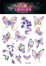 Load image into Gallery viewer, 1 Pc Butterfly 3D Temporary Tattoo 52 Style Waterproof Butterfly Tattoos Stickers Temporary Colorful Design For Womens