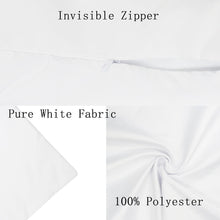 Load image into Gallery viewer, Black Alphabet Flower Print Pillow Cover White Polyester Modern Cushion Cover Decorative Pillowcase For Sofa Bed Chair Car Throw Pillow Covers Decorative Pillow Cases ABC Letter Cushion Covers Square Pillow Protectors Home Decor 45x45cm