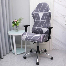 Load image into Gallery viewer, Office Computer Gaming Chair Covers Stretch Spandex Armchair Gamer Seat Cover Printed Household Racing Desk Rotating Slipcovers Soft Fit Universal Desk Rotating Chair Slipcovers, Removable Washable Anti-Dust Spandex Chair Protector Cover With Zipper