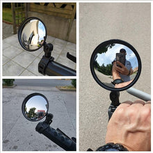 Load image into Gallery viewer, 1PCS Universal Bicycle Rearview Mirror Adjustable Rotate Wide-Angle Cycling Rear View Mirrors Adjustable Rotatable Shockproof Wide Angle Acrylic Convex Outdoor Safety Mirror For Mountain Road