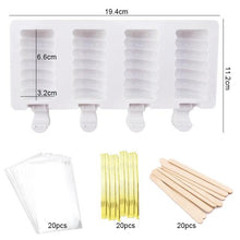 Load image into Gallery viewer, Silicone Mold Baking Pan Ice Cream Molds For Cake Popsicle Chocolate Pastry And Bakery Kitchen Tools Accessories 4 Cavities Homemade Cake Pop Mold Cake Pop Maker Ice Pop Mold