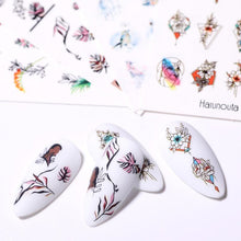 Load image into Gallery viewer, Nails Sticker Nail Art Decorations Flowers Leaves Decals Water Transfer Sliders Woman Face Fruit Foil Manicures Wraps Water Transfer Nail Decals Sticker For Pretty Girl Self-Adhesive Nail Decals Designer Nail Stickers for Acrylic Decal