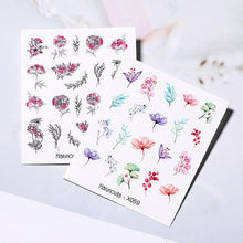 Load image into Gallery viewer, Nails Sticker Nail Art Decorations Flowers Leaves Decals Water Transfer Sliders Woman Face Fruit Foil Manicures Wraps Water Transfer Nail Decals Sticker For Pretty Girl Self-Adhesive Nail Decals Designer Nail Stickers for Acrylic Decal
