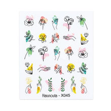 Load image into Gallery viewer, Nails Sticker Nail Art Decorations Flowers Leaves Decals Water Transfer Sliders Woman Face Fruit Foil Manicures Wraps Water Transfer Nail Decals Sticker For Pretty Girl Self-Adhesive Nail Decals Designer Nail Stickers for Acrylic Decal