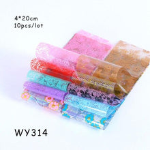 Load image into Gallery viewer, Holographic Nail Foil Transfer Set Sticker Decal Nail Art Foils Designer Marble Nail Decoration Sliders Wraps Manicure Women Kids Girls Manicure Decoration Nail Art Supplies 3D Self-Adhesive Nail Decals Designer Nail Stickers for Acrylic Nails