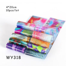 Load image into Gallery viewer, Holographic Nail Foil Transfer Set Sticker Decal Nail Art Foils Designer Marble Nail Decoration Sliders Wraps Manicure Women Kids Girls Manicure Decoration Nail Art Supplies 3D Self-Adhesive Nail Decals Designer Nail Stickers for Acrylic Nails