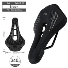 Load image into Gallery viewer, Bike Saddle Mountain Road Bike Seat PU Leather Gel Filled Cycling Cushion Comfortable Shockproof Bicycle Saddle Seat Cushion For Men Comfort Bike Saddle Anti-Slip Bicycle Saddle Waterproof Bicycle Seat For Mountain Bike Seat