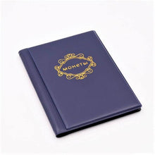 Load image into Gallery viewer, PU Leather Coin Album 10 Pages 120 Pockets Coin Album For Coins Pockets Commemorative Coin, Medallions Badges Collection Book Gifts For Friends And Coin Collectors