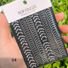 Load image into Gallery viewer, Gold 3D Nail Sticker Curve Stripe Lines Nails Stickers Gradient Adhesive Striping Tape Nail Foil Nail Art Stickers Decals Silver Strip Line Nail Decal Self-Adhesive 3D Wave Decal Decoration Metallic Curve Design Decoration for Women Girls
