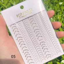 Load image into Gallery viewer, Gold 3D Nail Sticker Curve Stripe Lines Nails Stickers Gradient Adhesive Striping Tape Nail Foil Nail Art Stickers Decals Silver Strip Line Nail Decal Self-Adhesive 3D Wave Decal Decoration Metallic Curve Design Decoration for Women Girls