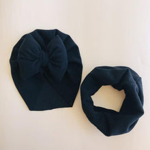 Load image into Gallery viewer, Baby Cotton Hat Autumn Winter Children Scarf Hat Sets Bowknot Ear Baby Girl Boy Warm Beanies Cap Neck Warmer Scarf Fleece Balaclava Hood Ski Mask Cold Weather Face Mask Neck Warmer Winter Nose Warmer