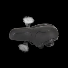 Load image into Gallery viewer, Breathable Leather Bicycle Saddle Cushion Comfortable Anti Slip And Weat Road Bike Sponge Filled Shockproof Bike Seat For Men Women Memory Foam Soft Bicycle Seats Cushion Dual Shock Absorbing Wide Bicycle Seat Replacement For Mountain Bike Road Bike