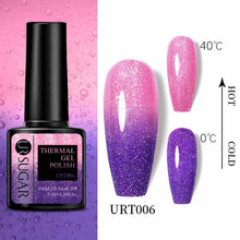 Load image into Gallery viewer, Luxury Modern Elegant Colorful Diamond Gel Nail Polish UV Temperature Color Changing Elegant Fashion Rainbow Colors For Womens