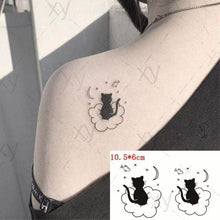 Load image into Gallery viewer, Waterproof Temporary Tattoo Lavender Stickers Butterfly Flower Luxury Small Tattoo For Body Arm