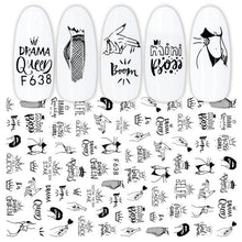 Load image into Gallery viewer, White Embossed Flower Lace 5D Sticker Decal Wedding Nail Art Designs Floral Flower Transfer Decal Geometry 3D Wave Design Decoration for Women Girls Tape Nail Art Stickers Decal Decoration Geometry Transfer Decals Nail Art Decorations Decoration Decal