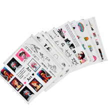 Load image into Gallery viewer, Water Decal Nail Art Decorations Nail Sticker Tattoo Full Cover Beauty Decals Manicure Supplies Accessories Women Kids Girls Manicure Decoration Nail Art Supplies 3D Self-Adhesive Nail Decals Designer Nail Stickers for Acrylic Nails