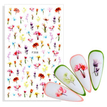Load image into Gallery viewer, Water Decal Nail Art Decorations Nail Sticker Tattoo Full Cover Beauty Decals Manicure Supplies Accessories Women Kids Girls Manicure Decoration Nail Art Supplies 3D Self-Adhesive Nail Decals Designer Nail Stickers for Acrylic Nails
