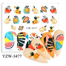 Load image into Gallery viewer, Water Decal Nail Art Decorations Nail Sticker Tattoo Full Cover Beauty Decals Manicure Supplies Accessories Women Kids Girls Manicure Decoration Nail Art Supplies 3D Self-Adhesive Nail Decals Designer Nail Stickers for Acrylic Nails