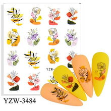 Load image into Gallery viewer, Water Decal Nail Art Decorations Nail Sticker Tattoo Full Cover Beauty Decals Manicure Supplies Accessories Women Kids Girls Manicure Decoration Nail Art Supplies 3D Self-Adhesive Nail Decals Designer Nail Stickers for Acrylic Nails