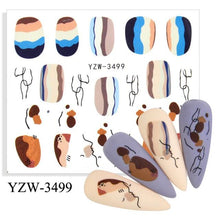 Load image into Gallery viewer, Water Decal Nail Art Decorations Nail Sticker Tattoo Full Cover Beauty Decals Manicure Supplies Accessories Women Kids Girls Manicure Decoration Nail Art Supplies 3D Self-Adhesive Nail Decals Designer Nail Stickers for Acrylic Nails