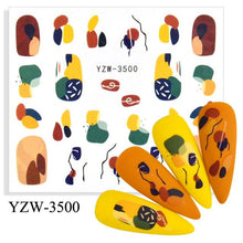 Load image into Gallery viewer, Water Decal Nail Art Decorations Nail Sticker Tattoo Full Cover Beauty Decals Manicure Supplies Accessories Women Kids Girls Manicure Decoration Nail Art Supplies 3D Self-Adhesive Nail Decals Designer Nail Stickers for Acrylic Nails