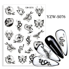 Load image into Gallery viewer, Water Decal Nail Art Decorations Nail Sticker Tattoo Full Cover Beauty Decals Manicure Supplies Accessories Women Kids Girls Manicure Decoration Nail Art Supplies 3D Self-Adhesive Nail Decals Designer Nail Stickers for Acrylic Nails