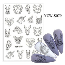 Load image into Gallery viewer, Water Decal Nail Art Decorations Nail Sticker Tattoo Full Cover Beauty Decals Manicure Supplies Accessories Women Kids Girls Manicure Decoration Nail Art Supplies 3D Self-Adhesive Nail Decals Designer Nail Stickers for Acrylic Nails