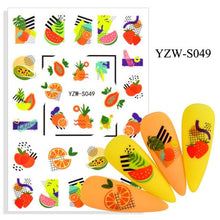 Load image into Gallery viewer, Water Decal Nail Art Decorations Nail Sticker Tattoo Full Cover Beauty Decals Manicure Supplies Accessories Women Kids Girls Manicure Decoration Nail Art Supplies 3D Self-Adhesive Nail Decals Designer Nail Stickers for Acrylic Nails