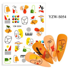 Load image into Gallery viewer, Water Decal Nail Art Decorations Nail Sticker Tattoo Full Cover Beauty Decals Manicure Supplies Accessories Women Kids Girls Manicure Decoration Nail Art Supplies 3D Self-Adhesive Nail Decals Designer Nail Stickers for Acrylic Nails