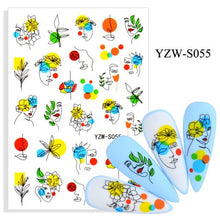 Load image into Gallery viewer, Water Decal Nail Art Decorations Nail Sticker Tattoo Full Cover Beauty Decals Manicure Supplies Accessories Women Kids Girls Manicure Decoration Nail Art Supplies 3D Self-Adhesive Nail Decals Designer Nail Stickers for Acrylic Nails