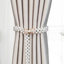 Load image into Gallery viewer, Curtain Tieback High Quality Elastic Holder Hook Buckle Clip Pretty and Fashion Polyester Decorative Home Accessories Modern Style Convenient Drape Tie Backs,Handmade Curtains Holdbacks Holder for Home Kitchen Office