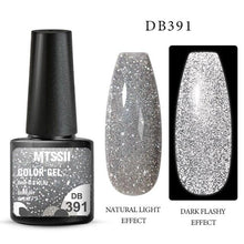 Load image into Gallery viewer, Fashion 2022 Reflective Glitter Gel Nail Polish 8 Colors Sparkling Auroras Permanent UV Diamond Gel Nail Polish Gel For Girls and Womens