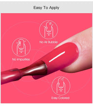 Load image into Gallery viewer, Luxury Womens Pink Shiny Nail Gel Polish Varnish Permanent UV Gel Popular High Quality Colorful Nail Polish