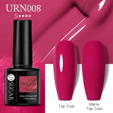 Load image into Gallery viewer, Matte Pink Blue Gel Nail Polish Semi Permanent LED Nail Art Design Elegant Warm Colors For Womens