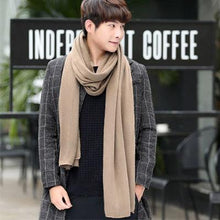 Load image into Gallery viewer, NEW Arrived Men's Fashion Winter Soft Long Thick Warm Scarf Lightweight Knit Spring Unisex Soft Scarves Size Elegant Male Cashmere Neckerchief Warmer Scarves For Men Women