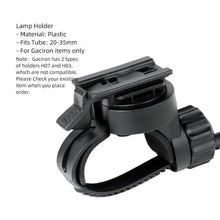 Load image into Gallery viewer, Bicycle Headlight Holder Front LED Lamp Buckle Quick Mount Release Helmet Adaptor Bracket Light Switch 360°Rotation Flashlight Mount Holder Bicycle Cycle Bike Front Torch Mount LED Headlight Holder Clip Clamp Rubber For Diameter Flashlight