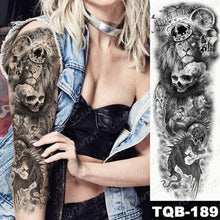 Load image into Gallery viewer, Full Women Man Realistic Waterproof Temporary Tattoo Tiger Stickers Luxury Big Design For Arm Thigh