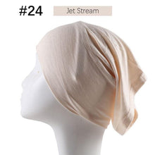 Load image into Gallery viewer, New Winter Autumn Soft Solid Color Inner Hijab Cap Lightweight Muslim Turban Elegant Hijab Caps Hat Islam Under Scarf Undercap Bonnet Color Soft Jersey Stretch Hijab's Tube Cap Hat Hijab Bonnet Muslim Women Scarf Turbans Head For Women