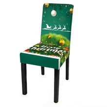 Load image into Gallery viewer, Dining Room Chair Protector Slipcovers Popular New Holiday Universal Size Christmas Printing Chair Cover Stretch Washable Detachable Seat Covers For Hotel Banquet Home Christmas Party
